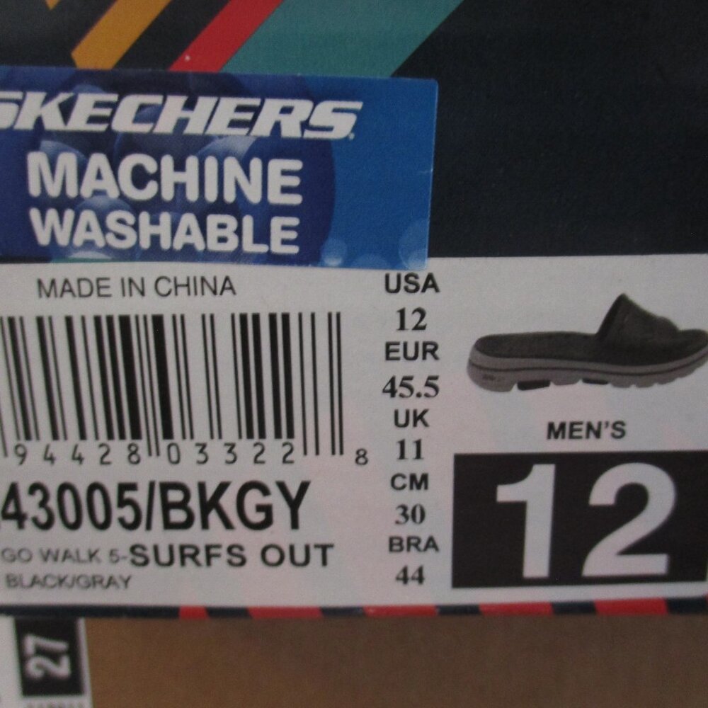 Skechers Foamies Men's Go Walk 5 Surfs Out Sandals, Size 12, Brand New w/ Box